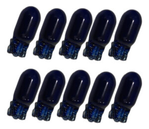 Kit X10 Lamparas Azules 12v 5w W2.1x9.5d E4-2vd T10